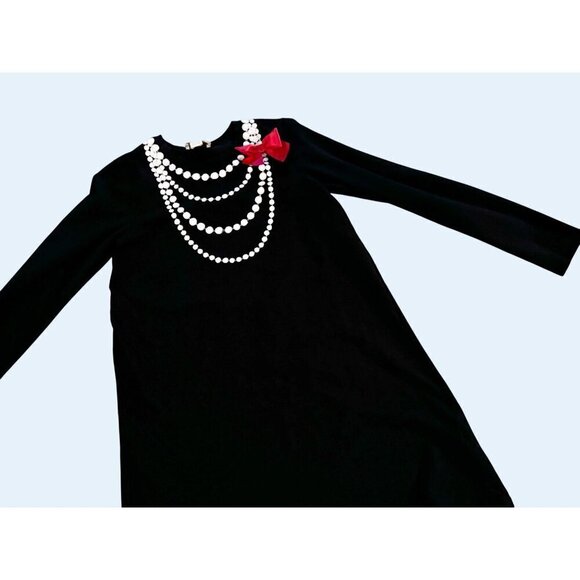 KATE SPADE Girls Youth Pearl Necklace Print Dress Size XL - Picture 1 of 6